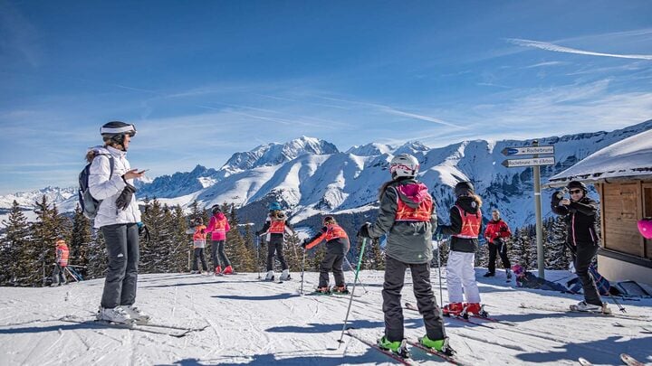 A ski school in Megève