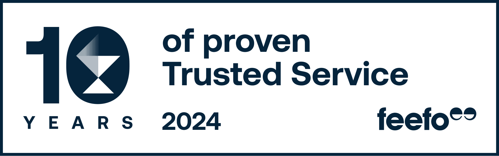 Feefo 10 Years of Proven Trusted Service Award 2024